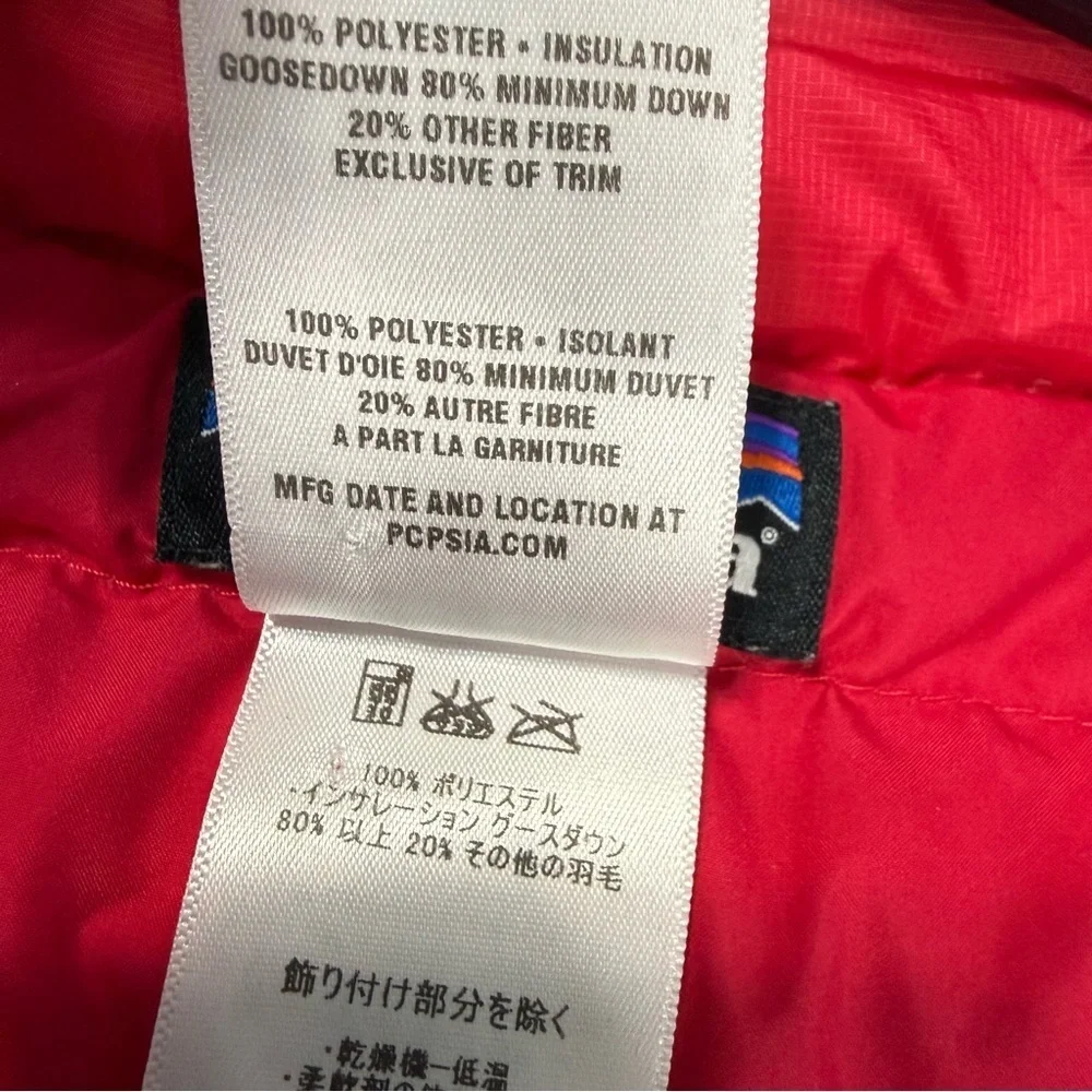 Patagonia Insulated Down Puffer Jacket Full Zip Girls Size XL Hot Pink Outerwear